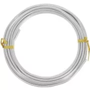 3mm Anodized aluminum wire - Silver Tone x5m