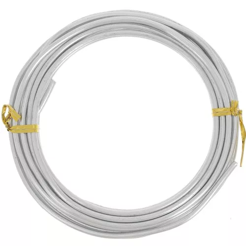 3mm Anodized aluminum wire - Silver Tone x5m