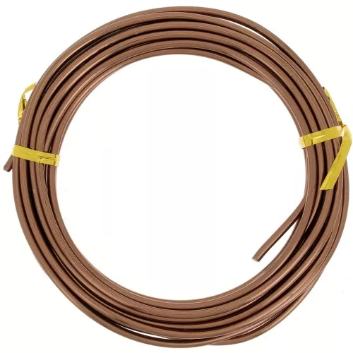 3mm Anodized aluminum wire - Brown x5m