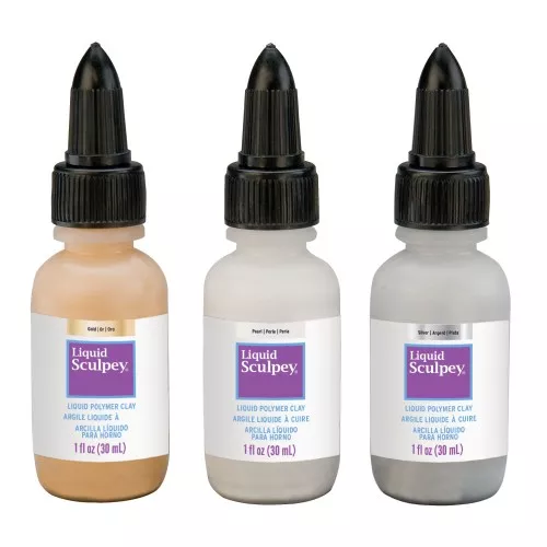Sculpey liquid polymer clay - Metallic colours x3