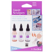 Sculpey liquid polymer clay - Metallic colours x3