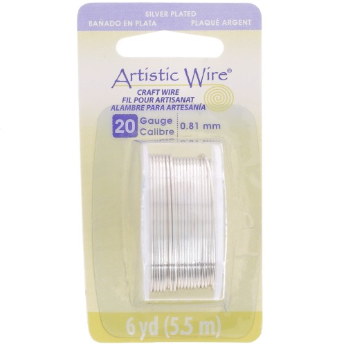 0.81mm Artistic Copper Wire - Silver Tone - Anti-Tarnish x5.5m