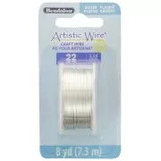 0.64mm Artistic Copper Wire - Silver Tone Anti-Tarnish x7.3m