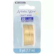 Artistic Wire Brass Wire 0.64 mm - Unfinished, Anti-Tarnish Treated x7.3 m