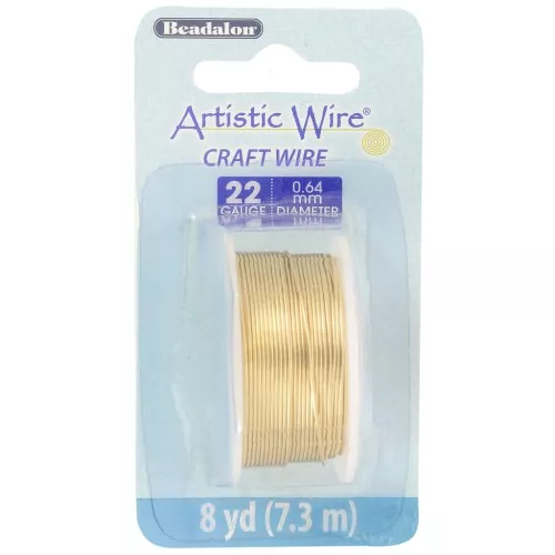 Artistic Wire Brass Wire 0.64 mm - Unfinished, Anti-Tarnish Treated x7.3 m
