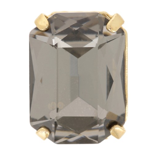 14x10mm Aurora A4627 set crystal - Octagon - Gold - Black Diamond x1