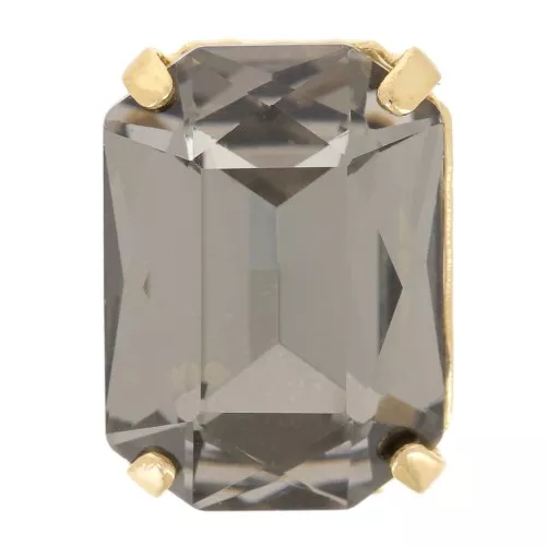 14x10mm Aurora A4627 set crystal - Octagon - Gold - Black Diamond x1