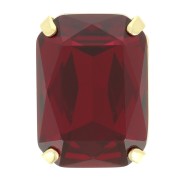 14x10mm Aurora A4627 set crystal - Octagon - Gold - Ruby x1|raw }}