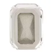 14x10mm Aurora A4627 set crystal - Octagon - Rhodium - Ruby x1