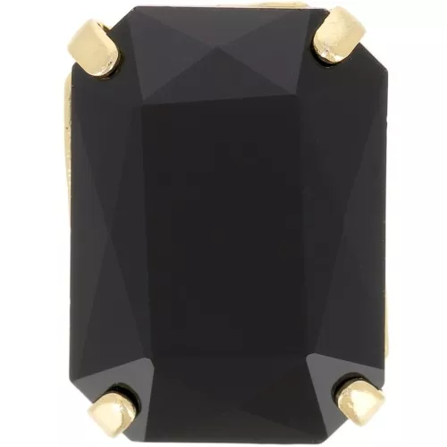 18x13mm Aurora A4627 set crystal - Octagon - Gold - Jet x1