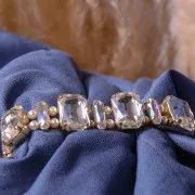 18x13mm Aurora A4627 set crystal - Octagon - Gold - Jet x1