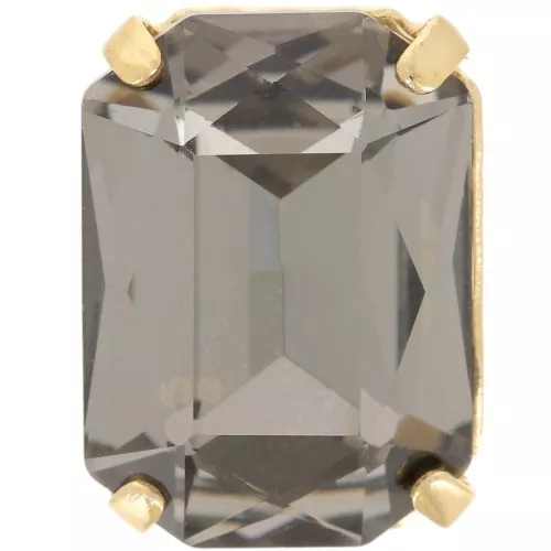 18x13mm Aurora A4627 set crystal - Octagon - Gold - Black Diamond x1