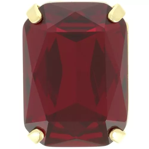 18x13mm Aurora A4627 set crystal - Octagon - Gold - Ruby x1