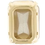 18x13mm Aurora A4627 set crystal - Octagon - Gold - Ruby x1