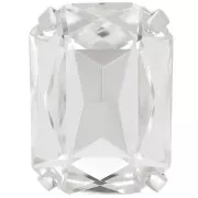 18x13mm Aurora A4627 set crystal - Octagon - Rhodium - Crystal x1