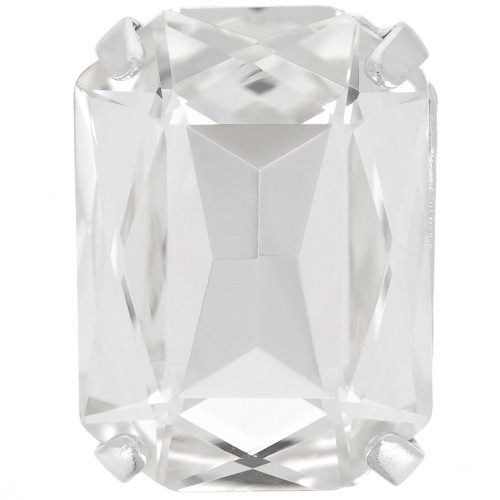 18x13mm Aurora A4627 set crystal - Octagon - Rhodium - Crystal x1