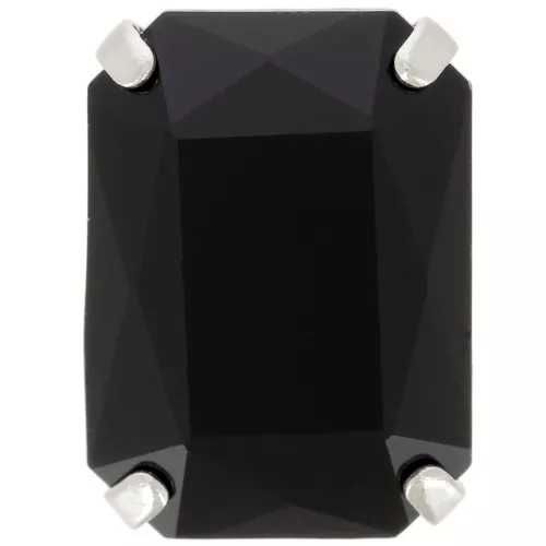 18x13mm Aurora A4627 set crystal - Octagon - Rhodium - Jet x1