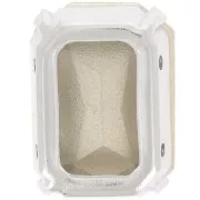 18x13mm Aurora A4627 set crystal - Octagon - Rhodium - Capri Blue x1