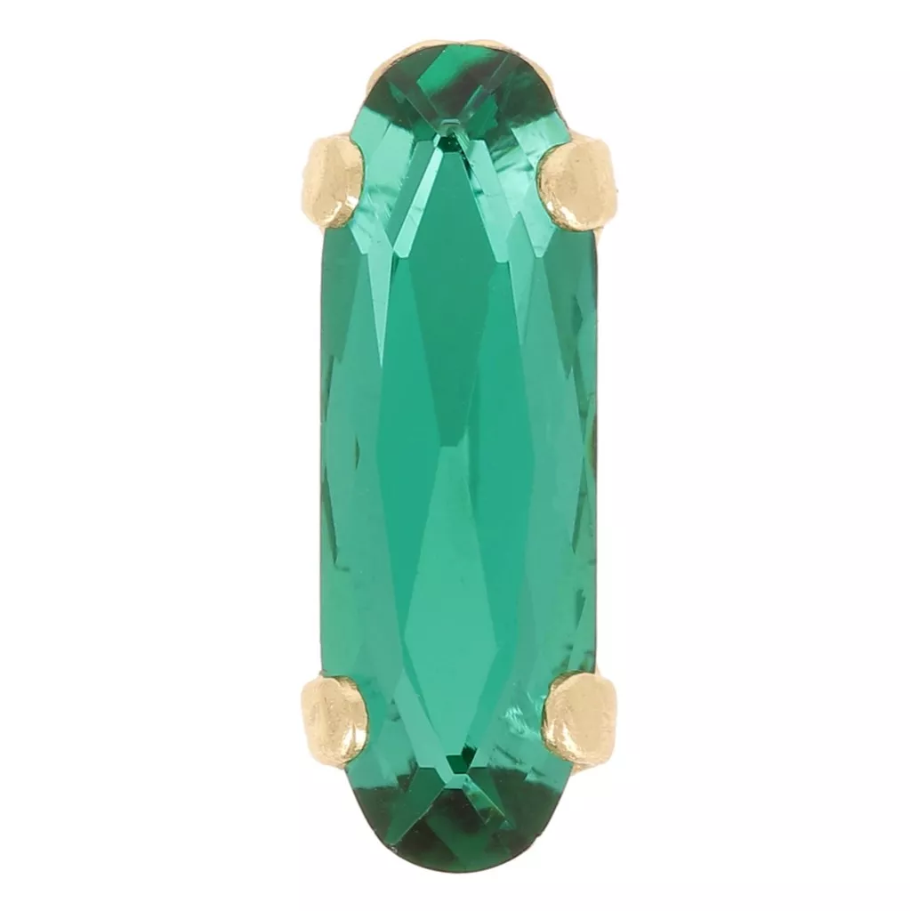 15x5mm Aurora A4161 Set crystal - Long Classical Oval - Gold - Emerald ...