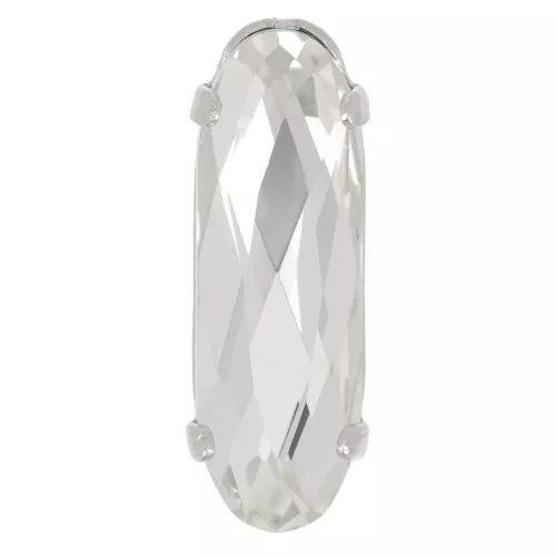 15x5mm Aurora A4161 Set crystal - Long Classical Oval - Rhodium - Crystal x1