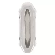 15x5mm Aurora A4161 Set crystal - Long Classical Oval - Rhodium - Emerald x1