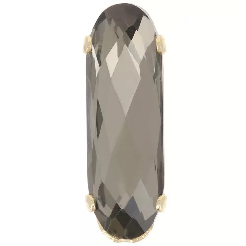 21x7mm Aurora A4161 Set crystal - Long Classical Oval - Gold - Black Diamond