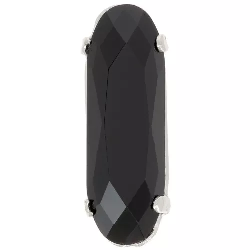 21x7mm Aurora A4161 Set crystal - Long Classical Oval - Rhodium - Jet x1