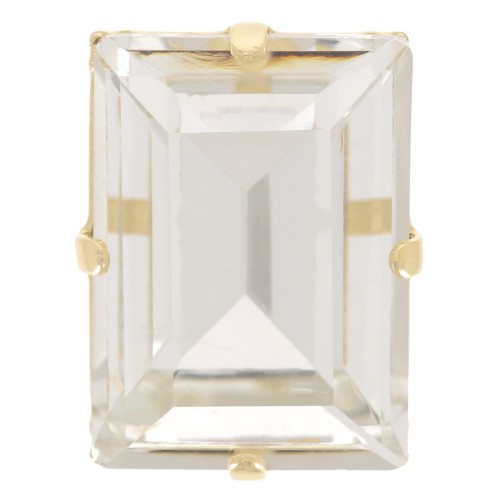 14x10mm Aurora set Crystal A4527 Step Cut Baguette - Gold - Crystal x1