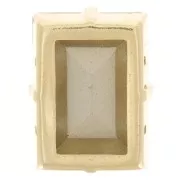 14x10mm Aurora set Crystal A4527 Step Cut Baguette - Gold - Crystal x1