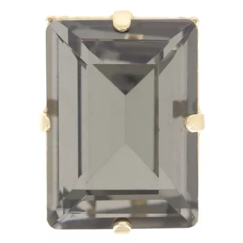 14x10mm Aurora set Crystal A4527 Step Cut Baguette - Gold - Black Diamond x1