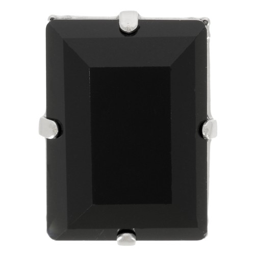 14x10mm Aurora set Crystal A4527 Step Cut Baguette - Rhodium - Rhodié - Jet x1