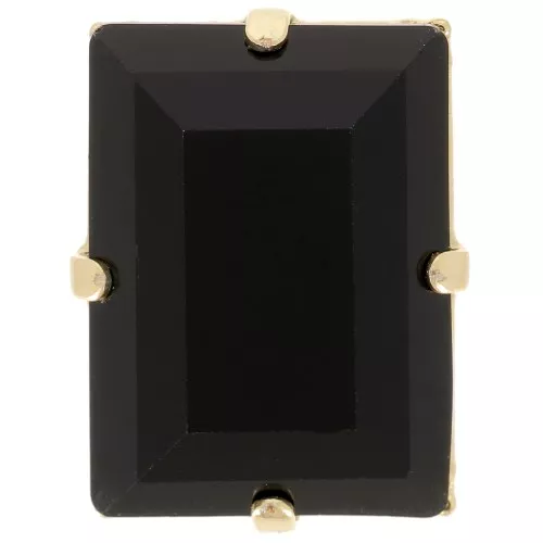 18x13mm Aurora set Crystal A4527 Step Cut Baguette - Gold - Jet x1