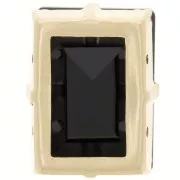 18x13mm Aurora set Crystal A4527 Step Cut Baguette - Gold - Jet x1