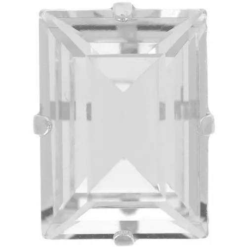 18x13mm Aurora set Crystal A4527 Step Cut Baguette - Rhodium - Crystal x1