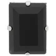 18x13mm Aurora set Crystal A4527 Step Cut Baguette - Rhodium - Jet x1