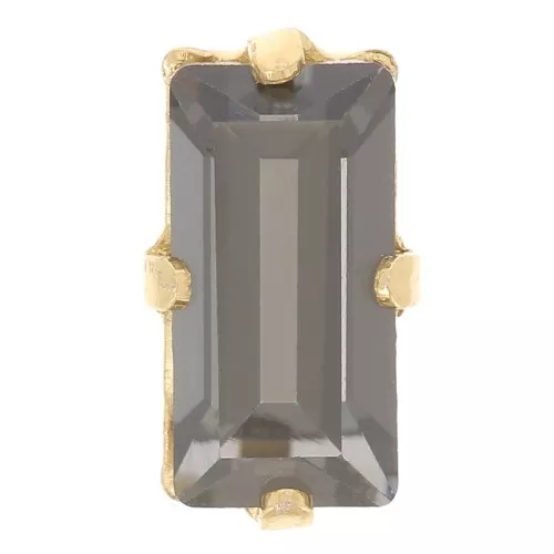 10x5mm Aurora set crystal A4500 baguette - Gold Tone - Black Diamond x1