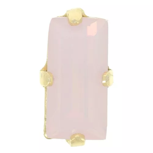 10x5mm Aurora set crystal A4500 baguette - Gold Tone - Rose Water Opal x1