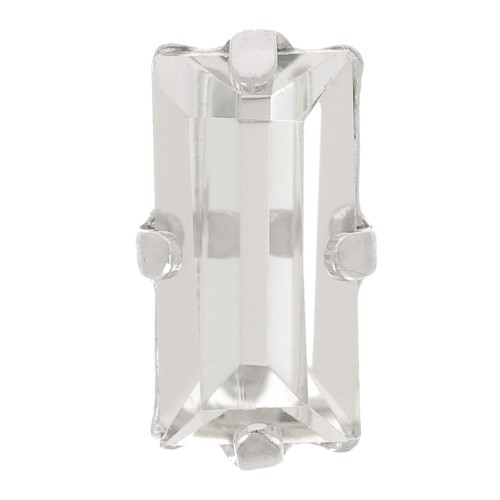 10x5mm Aurora set crystal A4500 baguette - Rhodium - Crystal x1