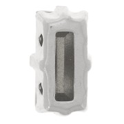 10x5mm Aurora set crystal A4500 baguette - Rhodium - Capri Blue x1