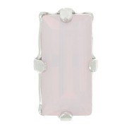 10x5mm Aurora set crystal A4500 baguette - Rhodium - Rose Water Opal x1