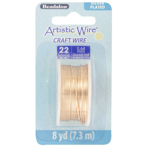 Artistic Copper Wire 0.64 mm - Silver plated anti-tarnish x7.3m