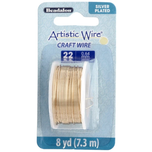 Artistic Copper Wire 0.64 mm - Silver plated anti-tarnish x7.3m