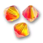 PureCrystal 5328 Crystal Bicones 6mm Fireopal x20