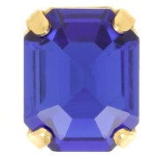 10x8mm Aurora set crystaAl 4610 Step Cut Octagon - Gold Tone - Capri Blue x1|raw }}