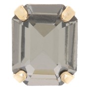 10x8mm Aurora set crystaAl 4610 Step Cut Octagon - Gold Tone - Black Diamond x1|raw }}