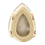 8x6mm Aurora A4320 Drop set crystal - Gold Tone - Crystal AB x1