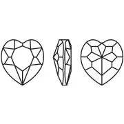 27mm Aurora A4827 Coeur set crystal - Rhodium - Crystal AB x1