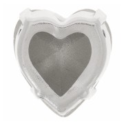 11x10mm Aurora A4831 Antique Heart set crystal - Rhodium - Crystal x1