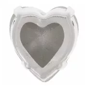 11x10mm Aurora A4831 Antique Heart set crystal - Rhodium - Crystal x1