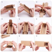 8x2.5x2.5cm Kraft paper box for jewelry - Kraft x1